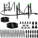 CARPATHEN Drip Irrigation System - Adjustable Premium Irrigation System for Garden, Raised Beds - Complete Drip Irrigation Kit with Drip Emitters, 5/16" and 1/4" Irrigation Tubing and Barbed Fittings