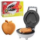 Mini Apple Waffle Maker - Make Breakfast Special for Kids or Adults w Individual 4 Inch Waffler Iron, Electric Non Stick Breakfast Kitchen Appliance, Great for College Dorms