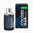 United Colors of Benetton - Black, Eau de Toilette for Men - Long Lasting - Young, Modern and Casual Fragance - Amber Woody, Citrus and Vanilla Notes- Ideal for Day Wear - 100 ml