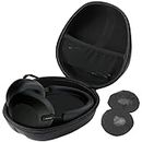 ProCase Headphone Case for Sony Beats Bose JBL JVC Panasonic Mpow, Audio Technica and More, Travel Carrying Hard Headphone Case with 2 Earpad Covers for Over Ear Headphones -Black