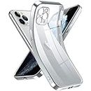 Supdeal Crystal Clear Case para iPhone 11 Pro MAX, Nunca Amarillo, Funda con Protección de Cámara, Estuche de Silicona Transparente de Ajuste Suave, Carcasa Delgada y Ligera, 6,5", Plata