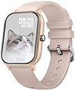 Women's Smartwatch 1.4 Inch Touch Colour Display Smart Watch Women's Watch with Personalised Screen Fitness Watch Blood Pressure Heart Rate Sleep Tracker Calorie Counter Pedometer Watch for iOS