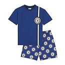 Chelsea F.C. Boys Pyjamas, Cotton CFC Pjs, Official Football Pyjamas for Kids (13-14 Years, 13_years) Blue