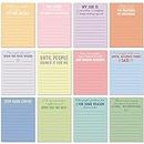 12 Pieces Funny Notepads with Sarcastic Sayings Sticky Funny Office Supplies to Do List Funny Work Notepad Assorted Sarcastic Notepad for Workers, 12 Designs, 3 x 3.93 Inch (Classic Style)