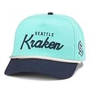 AMERICAN NEEDLE Seattle Kraken NHL Roscoe Adjustable Snapback Baseball Hat (23008A-SEK-TBNV)