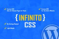 INFINITO - benutzerdefiniertes CSS für ausgewählte Seiten und Beiträge - WordPress-Plugin
