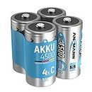ANSMANN Rechargeable C Batteries 4500mAh maxE ready2use NiMH Professional C Battery pre-charged Power Accu for flashlight etc. (4-Pack)