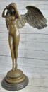 Scultura giardino in bronzo mitologia discendente notte decorazione statua angelo nudo