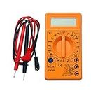 Electronic Spices Small Digital Multimeter, Multipurpose Electric meter Yellow/Red