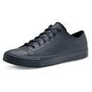 Shoes for Crews Delray, Shoes for Women and Men with Non Slip Outsole, Water Repellent and Lightweight Trainers Black