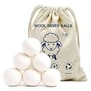 Bolas de Lana para Secadora - Tamaño XL (Pack de 6) | Sin Productos Químicos ni Plásticos | Pelotas Secadora de Ropa | Dryer Balls