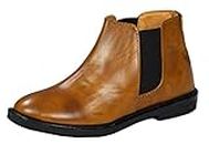 Onbeat Chelsea Leather Boots For Boys (Tan, numeric_13)