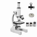 Microscope for Students and Adults-200-4000X Magnification Powerful Biological Educational Microscope with Phone Clip and Fill Light