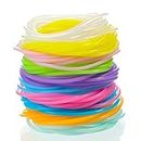 100 Pieces Silicone Jelly Bracelets Luminescent 80's Hair Ties Multicolor Rainbow Silicone Wristband Valentines Day Bracelet Party Favors Wrist Armband Retro Bands for Girls Women Employee Team