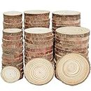 WEOPYCJ Natural Wood Slices,Small Wood Slices for Centerpieces Unfinished Log Wooden for Centerpieces Table Centerpiece Home Decoration Crafts DIY Supplies (3-6cm&90pcs)