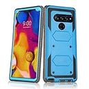 Asuwish Phone Case for LG V40 ThinQ Cover Hybrid Rugged Shockproof Hard Drop Proof Full Body Protective Heavy Duty Cell Accessories LGV40 Storm V 40 Thin Q V40ThinQ LG40 40V 40ThinQ Women Men Blue