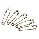 MECCANIXITY Safety Pins 1.5 Inch Large Metal Sewing Pins for Blankets Skirts Crafts Brooch Making Bronze Tone 20Pcs
