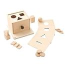 Ariro Permanence Wooden Box | Sorting Toy Set with 5 Different lids for Variation | 13 Solid Elements for Different Grasps | for Boys & Girls of Age 8M to 2yr