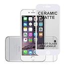 PhoneBukket Ceramic 21D Matte Unbreakable Flexible Screen Guard Protector for Apple iPhone 6 (White) Edge to Edge Full Coverage, Pack of 1