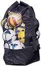 Extra Large Football Basketball Storage Bag Volleyball Outdoor Waterproof Duffel Bag Soccer Net Ball Shoulder Bag Carry Bag Sport Equipment Training Drawstring Bag with Adjustable Strap (15-20 balls)