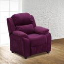Isabelle & Max™ Degnan Deluxe Padded Contemporary Recliner w/ Storage Arms Microfiber/Microsuede | 33 H x 25 W x 39 D in | Wayfair