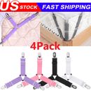 4Bed Sheet Fasteners Adjustable Elastic Suspenders Straps Mattress Covers Clips