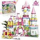 Castle STEM Building Toys, 1000 PCS Building Sets for Girls Boys Age 6 7 8 9 10 11 12+ Years Old, 5-in-1 Pink Princess Castle & Carriage Creative Building Blocks Kits Construction Toys Gifts for Kids