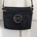Michael Kors Women’s Small Black 100% Leather Crossbody Bag Handbag