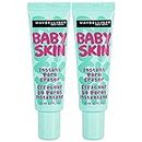 Maybelline Baby Skin Instant Pore Eraser Primer, Clear, 2 Count