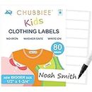 No-Iron Kids Fabric Clothing Labels, Washer & Dryer Safe, Stick-On Name Labels for Daycare and Nursing Home, New Bigger Si.