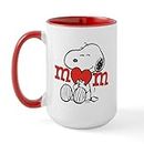 CafePress Snoopy Mom Hug Mugs 15 oz (444 ml) Ceramic Coffee Mug