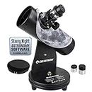 Celestron FirstScope Beginners Astronomy Telescope with Moon Design for Moon, Planets and Stars, 72mm Aperture, Dobsonian-Style Tabletop Mount, Black (22016)