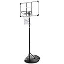 Rakon Portable Basketball Hoop Height Adjustable 7.5ft - 9.2ft Basketball Stand backplane System, Two Wheels All-Weather Basketball nets for Indoor and Outdoor use