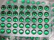 KraftGenius Allstarco 5mm SS21 Green Self Adhesive Acrylic Rhinestones Plastic Face Gems Stick On Body Jewels for DIY Cards and Invitations Crafts Bling Sticker - 5 Sheets - 250PCS