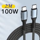 100W USB-C To Type-C Fast Charging Cable Data Cord For Samsung iPhone 15 MacBook