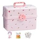 Storage Boxes Hair Accessories Children, Portable Pink Craft Organiser For Baby Head Rope Hair Pin Clip Cute Fashion Girl Jewellery Box For Hair Band Ties Bracelets Necklaces Pendants Gifts For Kids