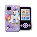 BLiSS HUES Kids Smartphone Toy with MP3 Music Player- Dual Camera for Selfies- in Built Games 2.4" Screen 8MP Camera Toys for Boys & Girls (Purple)