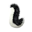 Furryvalley Fursuit coda di pelliccia parziale coda pelosa per cosplay party costume per bambini adulti (nero), Nero , 17 inch