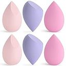 Makeup Sponge, Beauty Blenders 6 PCS, Washable Non Latex Foundation Sponge, Use Dry and Wet Both, for Liquid, Cream and Powder, Super Soft Wonder Blender Beauty Cosmetic