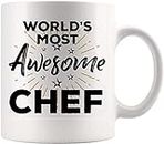 CHEF Mug Best Coffee Cup T-Shirt Present - 11 Oz White Mugs Cups Shirt World Most Awesome Funny Chuzy Fat Top Chef Elect Copper Daily Pampered PastryGift Mom Dad
