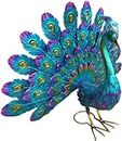 ELicna Outdoor Metal Peacock Statue Ornament: Large Garden Sculpture for Beautiful Yard Decor, Metal Peacocks Ideal for Home and Garden Enthusiasts and Bird Statue Collectors