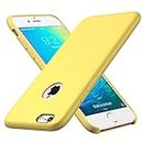 CellEver Designed for iPhone 6 / 6s Case [Military Grade Drop Protection] [Scratch-Proof Microfiber Lining] Ultra Slim Protective Silicone Cover 4.7 inch - Yellow