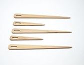 Ezweiji Wood Hand Loom Stick Set,Tapestry Weaving Loom Tool for Hand Loom Sticks and Eye Needles (5pcs)