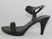 Chaussures pour Femmes CINZIA SOFT 40 Ue Sandales Noir Cuir Strass DF456-40