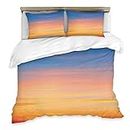 Sky Bedding Sets Full, juego de edredón bohemio multicolor de 3 piezas, decoración 2 fundas de almohada, tamaño matrimonial (79 x 90 pulgadas)