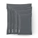 Straame 60 Mixed Size Grey Mailing Postal Bags, Self-Seal Closure Packaging Bags, Delivery Mailing Bag Flexible and Tempered Proof, 4 Sizes Small to Large Postal Bags 15 Each