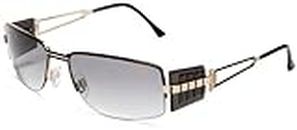 Cazal Unisex 9009 Classic Fashion Sunglasses, Black/Gold Frame/Brown Gradient Lens, One Size