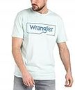 Wrangler Men's Frame Logo Tee T-Shirt, Surf Spray, S