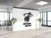 Calcomanía de vinilo de baloncesto Miami Heat pegatina de pared de coche ventana pegatina niños