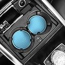 Allure Auto® (Blue) Car Cup Holder Coaster, 2 Peice Universal Auto Anti Slip Cup Holder Insert Coaster, Car Interior Accessories Compatible with Mahindra XUV500